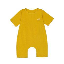 pyjama salopette combinaison vêtement enfant tshirt bermuda jaune