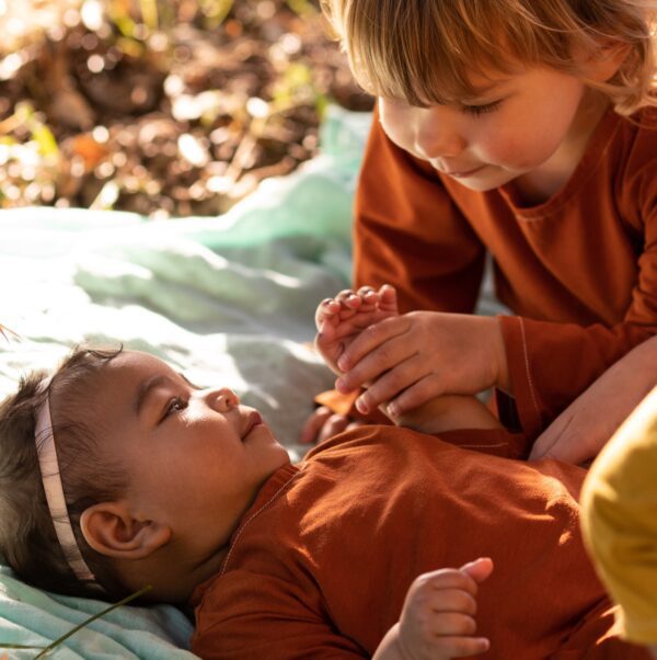 pyjama combinaison bébé libertacombi terracotta manches longues